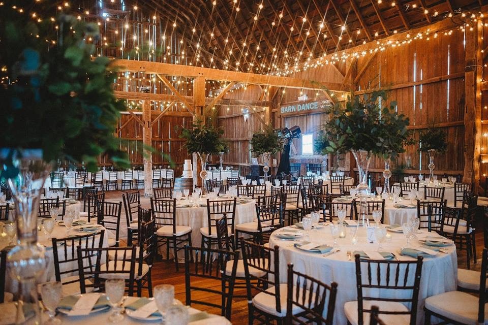 Inside the barn, interior view of the rustic barn venue